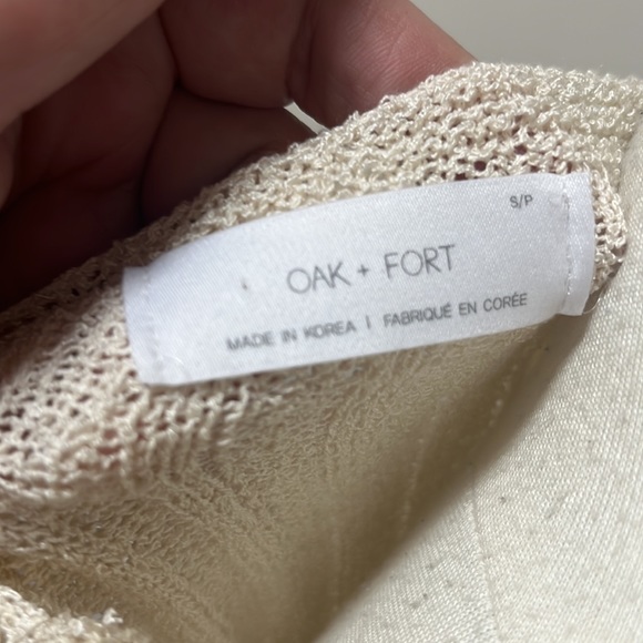 Oak + Fort cream cardigan - Picture 5 of 5